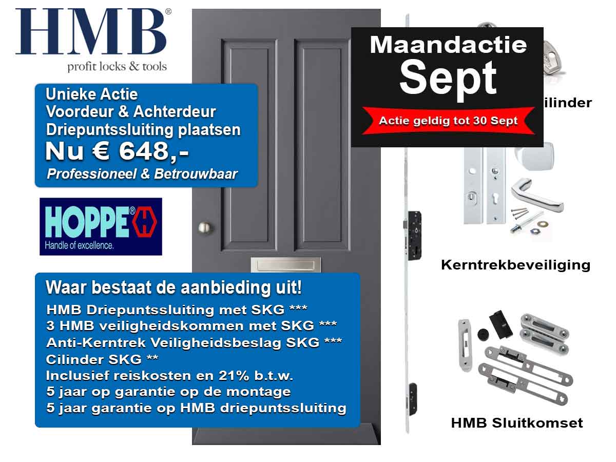 driepuntssluitingen dubbele deuren